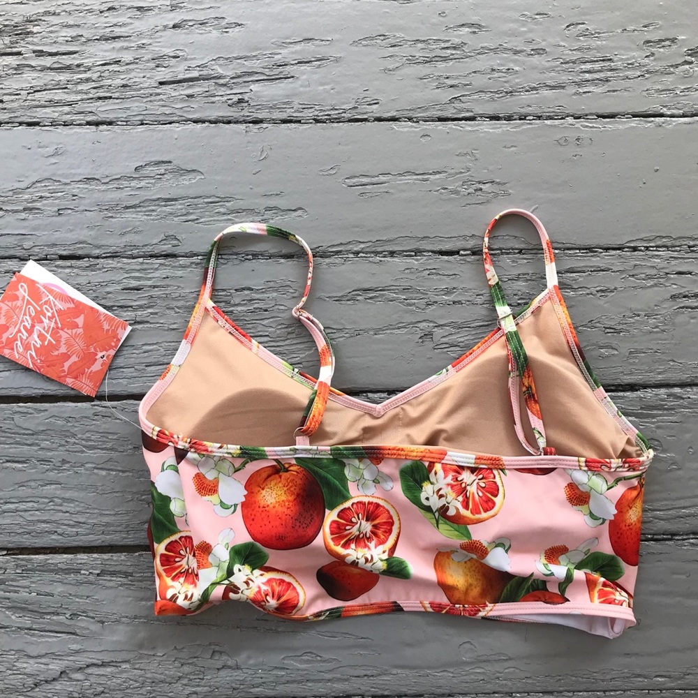 RARE Kortni Jeane V’d Neck Crop Top Swimsuit NEW - Picture 2 of 2